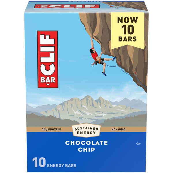 Clif Bar Energy Bar, Chocolate Chip, 10 ct, 2.4 oz