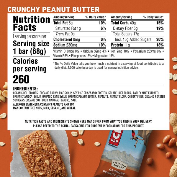 Clif Bar Energy Bar, 2.4 oz