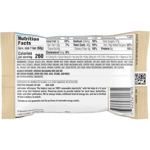 Clif Bar Energy Bar, 2.4 oz