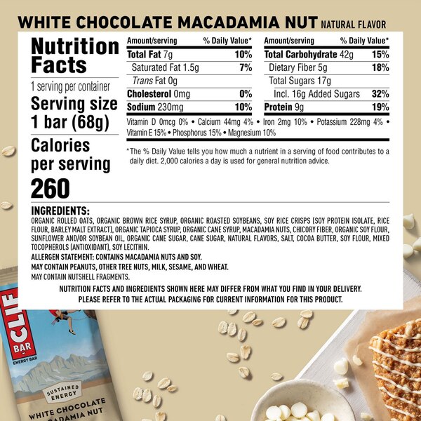 Clif Bar Energy Bar, 2.4 oz