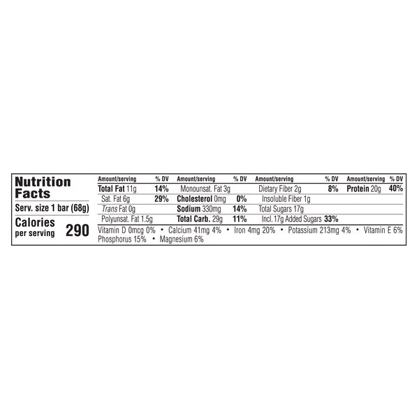 Clif Builders Chocolate Peanut Butter 20g Protein Bar, 2.4 oz