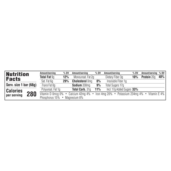 Clif Builders, Chocolate Mint Flavor, 20g Protein Bar, 2.4 OZ