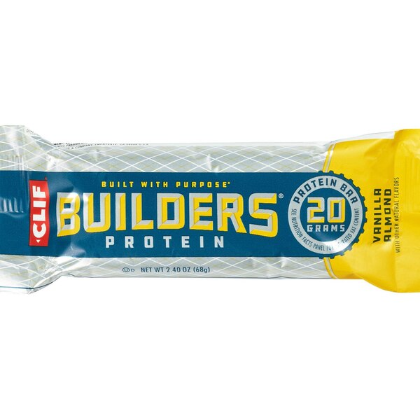 Clif Builders, Vanilla Almond Flavor, Plant Based Protein Bars, 12 ct, 2.4 oz