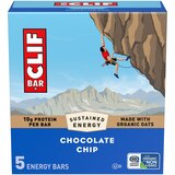 Clif Bar, Chocolate Chip, Energy Bar, Non-GMO, Plant Based Protein Bar, 5 ct, 2.4 oz, thumbnail image