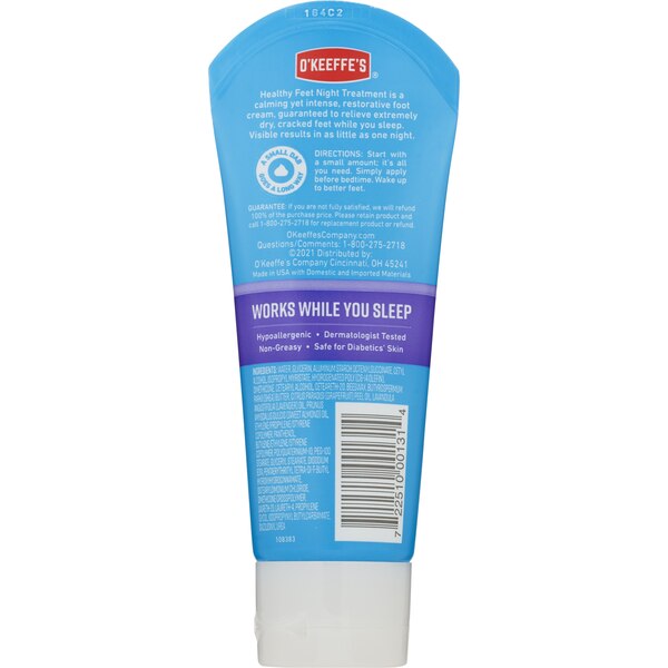 O'Keeffe's Healthy Feet Night Treatment Foot Cream, 3 OZ