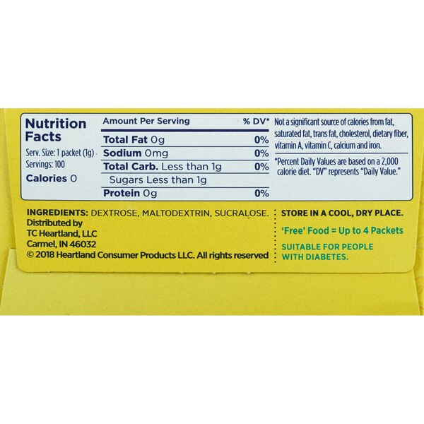 Splenda No Calorie Sweetener Packets, 100 ct, 3.5 oz