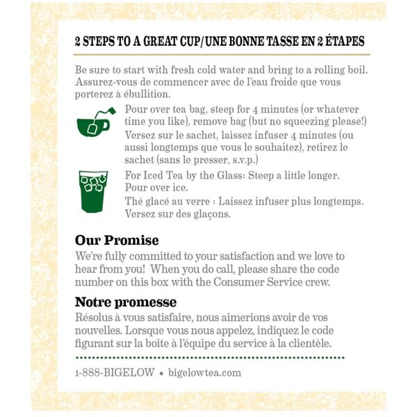 Bigelow Lemon Ginger Herbal Tea + Probiotics, 18 ct
