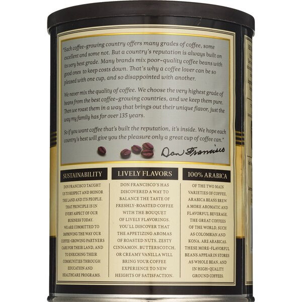 Don Francisco's Gourmet Coffee, Vanilla Nut Medium, 12 oz