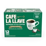 Cafe La Llave Espresso Style K-Cup Coffee Pods, 12 CT, thumbnail image