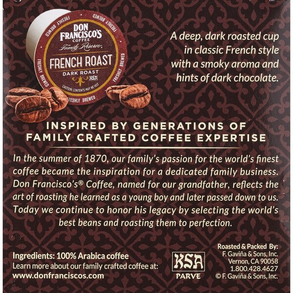 Don Francisco's Coffee Family Reserve Single Serve Cups, Bold Breakfast Blend, 12 ct
