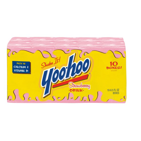 Yoo-hoo Strawberry Drink, 6.5 OZ Boxes, 10 CT