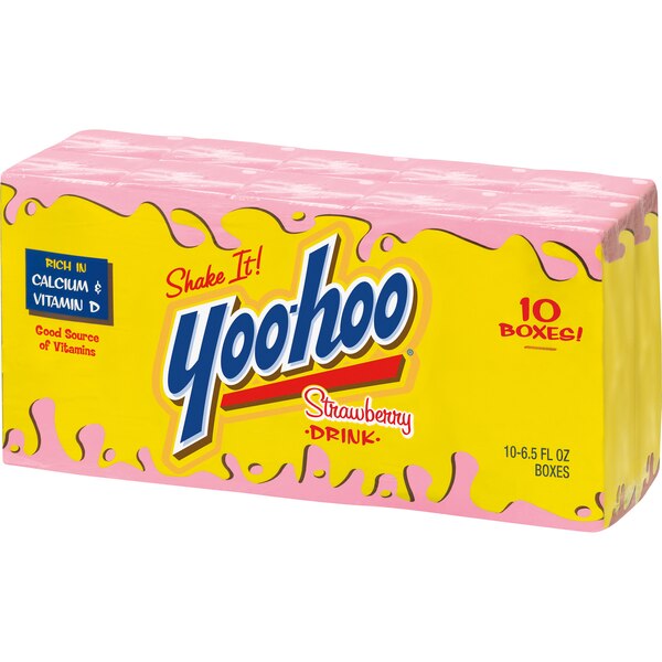 Yoo-hoo Strawberry Drink, 6.5 OZ Boxes, 10 CT