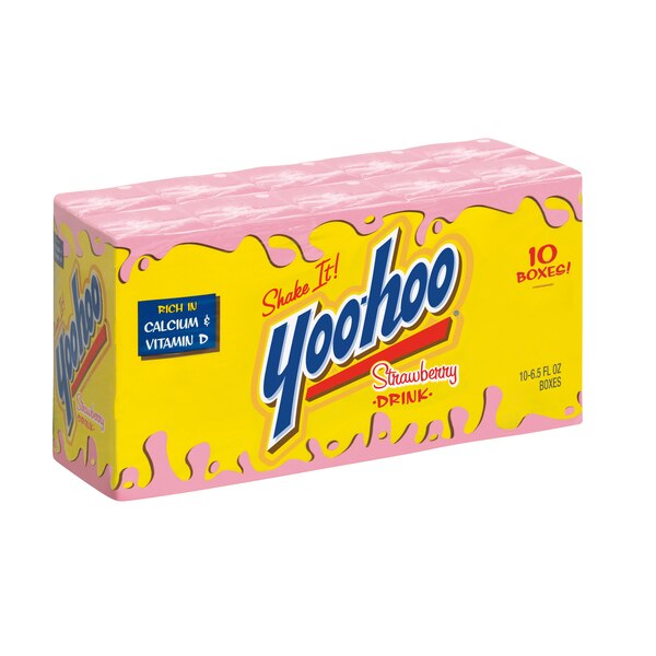 Yoo-hoo Strawberry Drink, 6.5 OZ Boxes, 10 CT