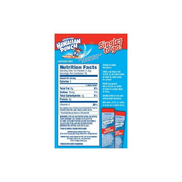Hawaiian Punch Singles To Go, Fruit Juicy Red, 8 CT