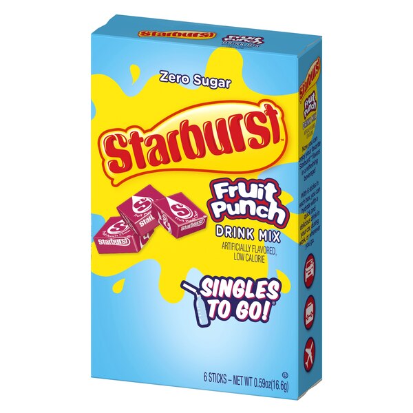 Starburst - Mezcla para preparar bebida, Fruit Punch, 6 u.