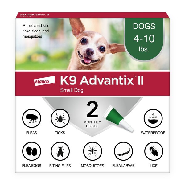 K9 Advantix II Small Dog Flea & Tick Treatment, 2 ct