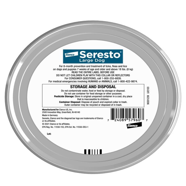 Seresto Dog Flea & Tick Collar, Large, 1 ct