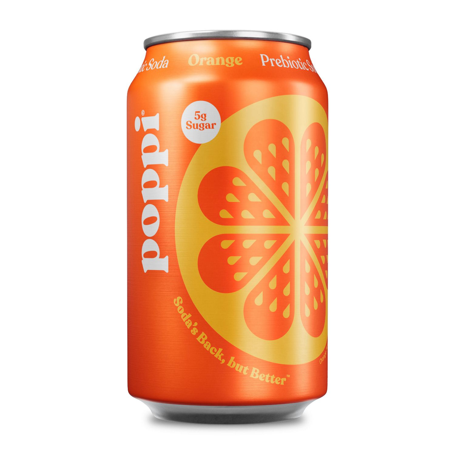 Poppi, Orange Prebiotic Beverage, 12 oz
