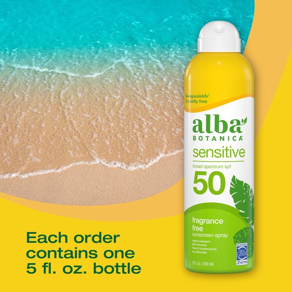Alba Botanica Broad Spectrum Sunscreen Spray, SPF 50, 5 fl oz