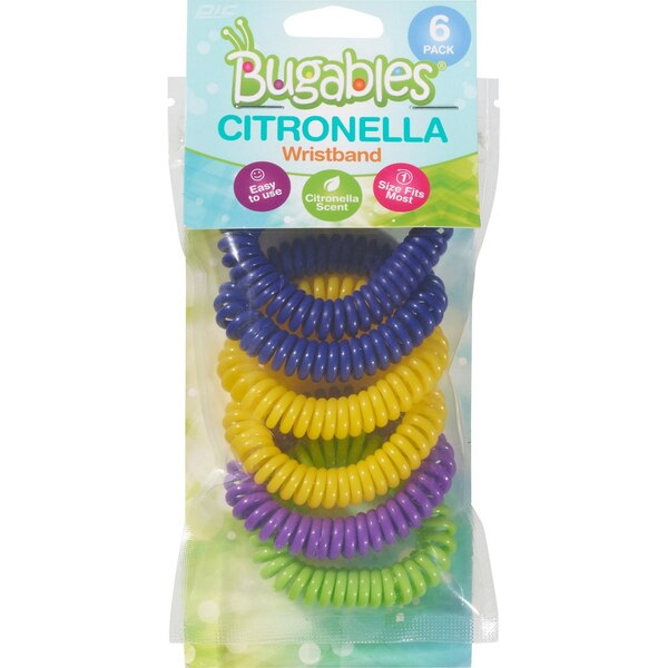 Bugables Citronella Wristband, 6 ct