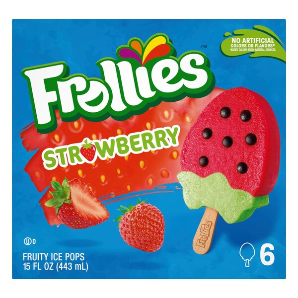 Frollies, Strawberry Ice Cream Bars, 6 ct, 15 oz