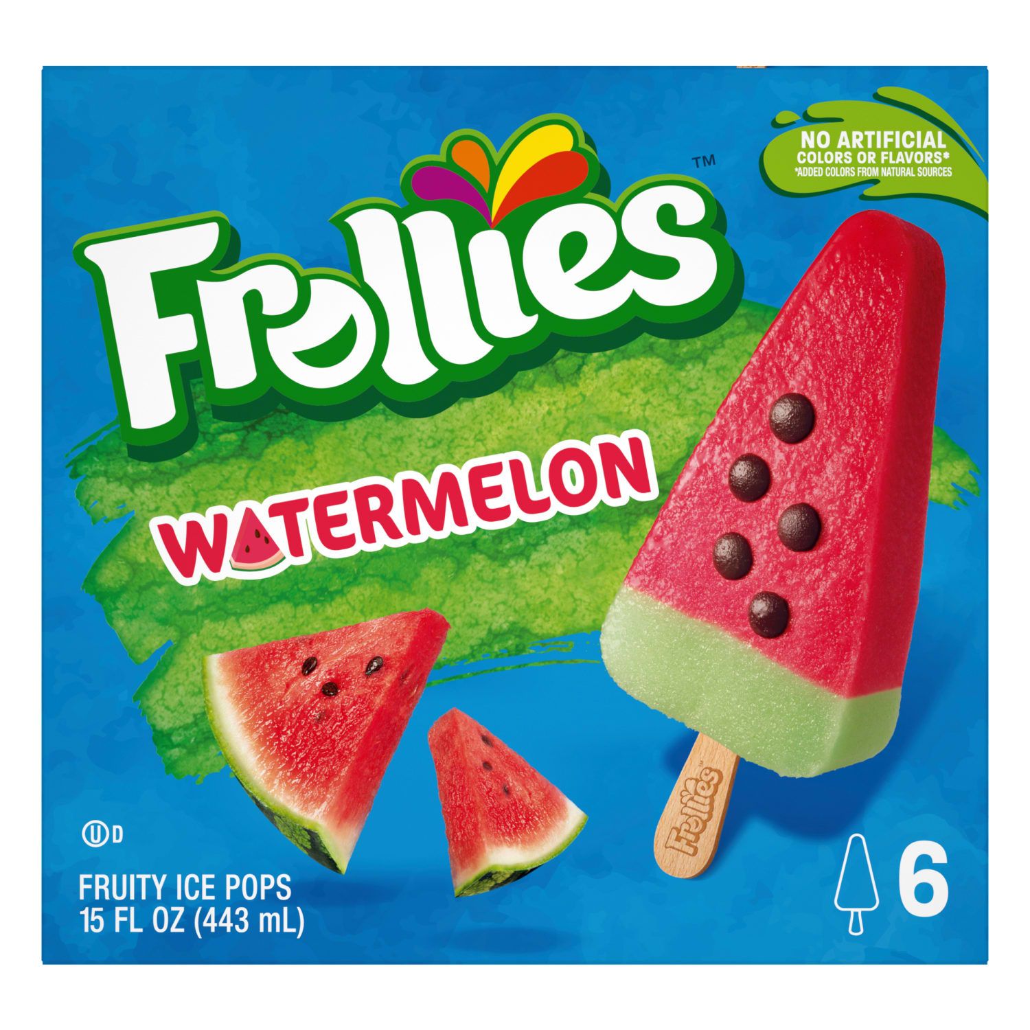 Frollies, Watermelon Ice Cream Bars, 6 ct, 15 oz