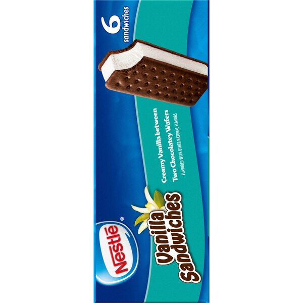 Nestle Vanilla Frozen Dairy Dessert Sandwiches, 6ct