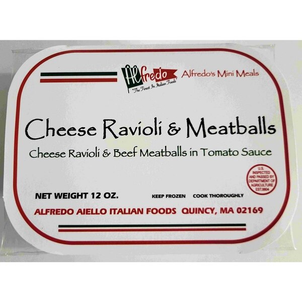 Alfredo Aiello, Ravioli & Meatballs Mini Meal, 12 oz