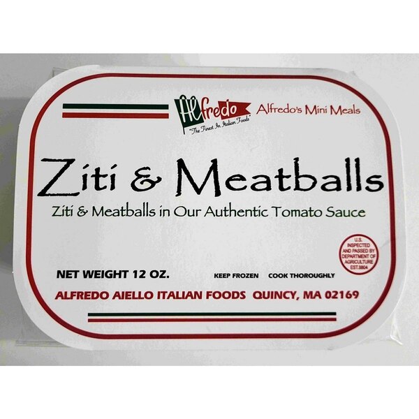 Alfredo Aiello, Ziti & Meatballs Mini Meal, 12 oz