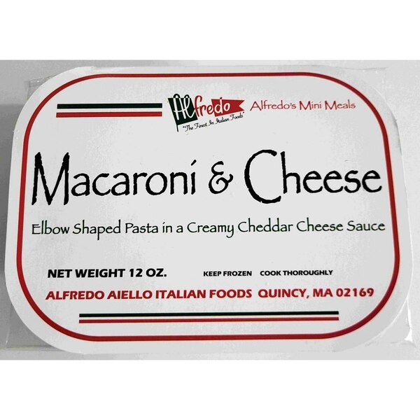 Alfredo Aiello Italian, Mini Macaroni & Cheese, 12 oz