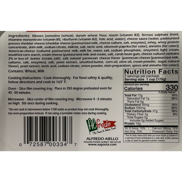 Alfredo Aiello Italian, Mini Macaroni & Cheese, 12 oz