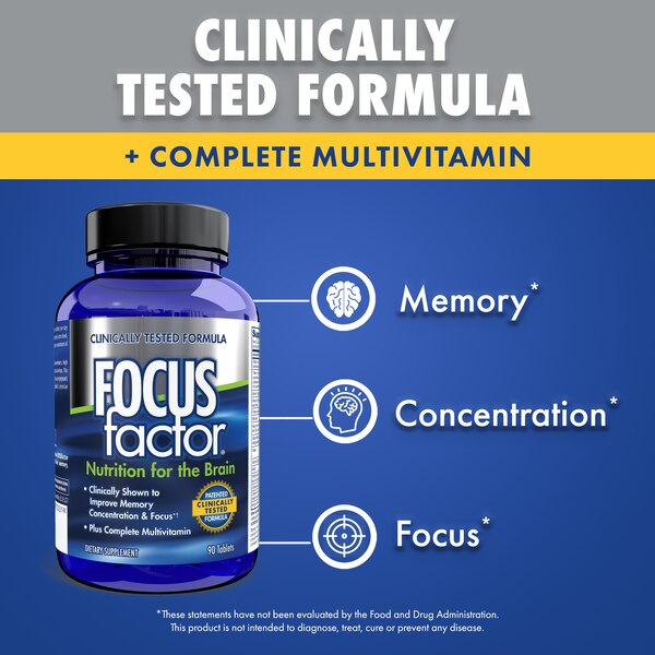Focus Factor Brain Nutrition Tablets, 90 CT