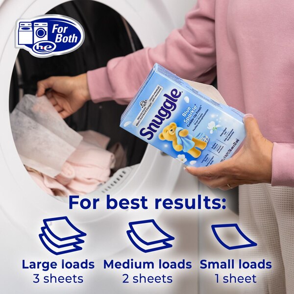 Snuggle Fabric Softener Dryer Sheets, Blue Sparkle, 80 ct