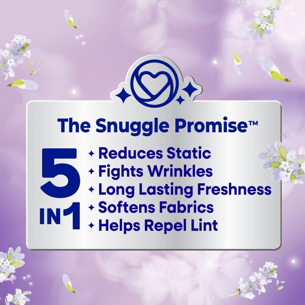 Snuggle Exhilarations Fabric Softener Sheets, Lavender & Vanilla Orchid, 70 ct