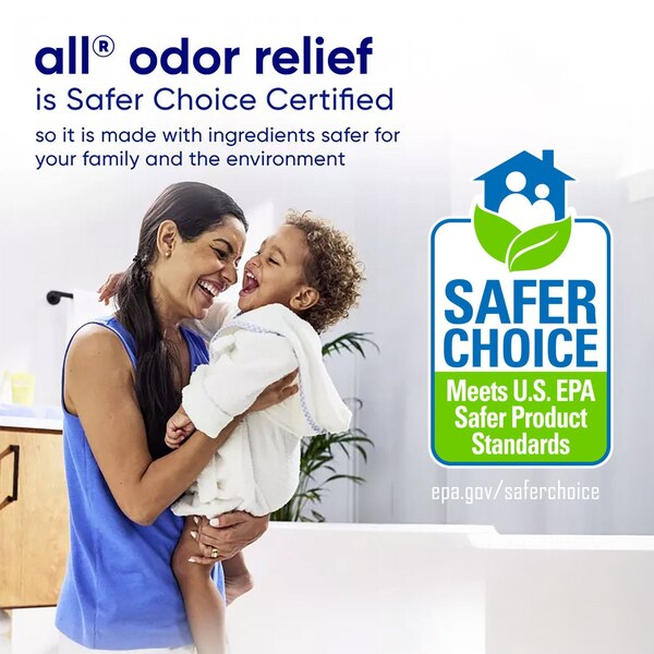 all Liquid Laundry Detergent, Free Clear + Odor Relief, 30 oz