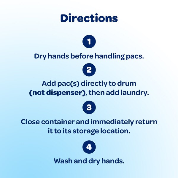 all Mighty Pacs Laundry Detergent, Free Clear for Sensitive Skin, 19 ct