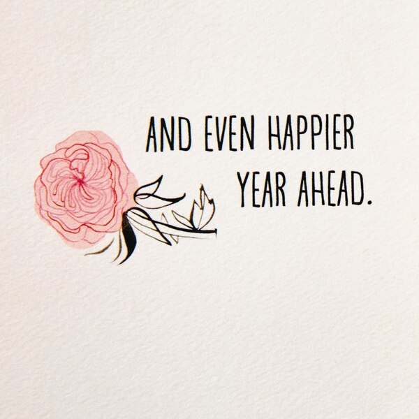 Hallmark Good Mail Birthday Card for Women (Happy Year Ahead) E1