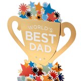 Hallmark Paper Wonder Displayable Pop Up Fathers Day Card, Birthday Card (World's Best Dad Trophy) S3, thumbnail image
