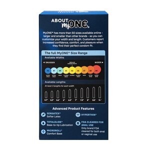 MyONE Custom Fit, SUPER SNUG Condoms FitCode 45D, 10 CT