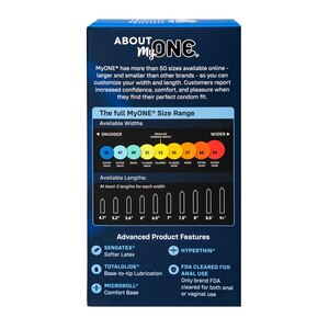 MyONE Custom Fit, SUPER SNUG Condoms FitCode 45D, 10 CT