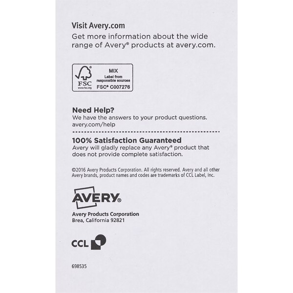 Avery Multi-Use Labels, Permanent