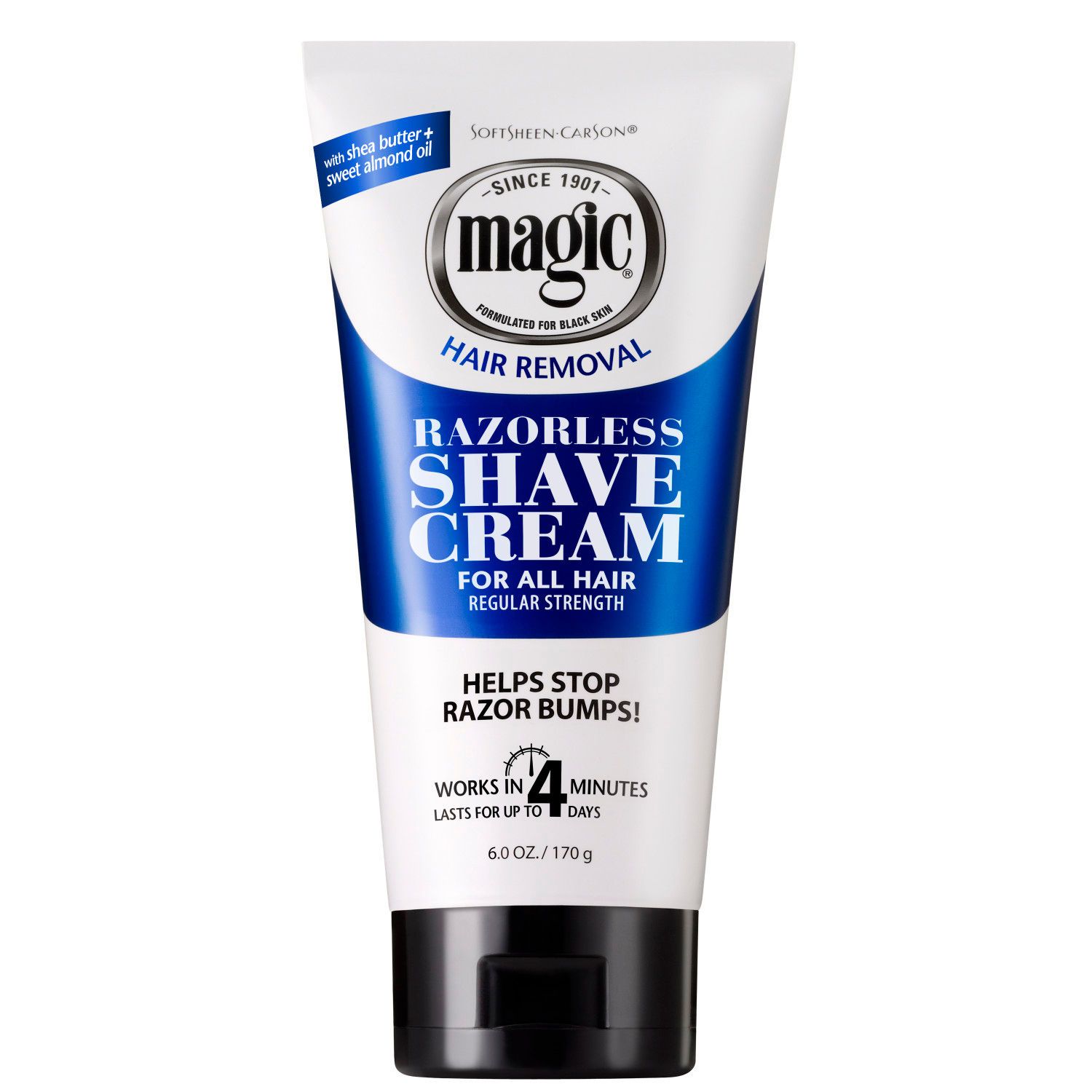 Magic Razorless Cream Shave, Light Fresh Scent, 6 OZ