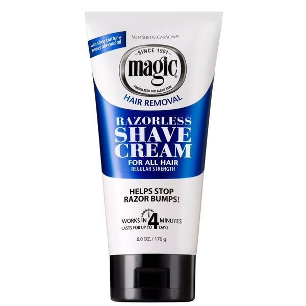 Magic Razorless Cream Shave, Light Fresh Scent, 6 OZ