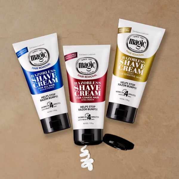 Magic Razorless Cream Shave, Light Fresh Scent, 6 OZ