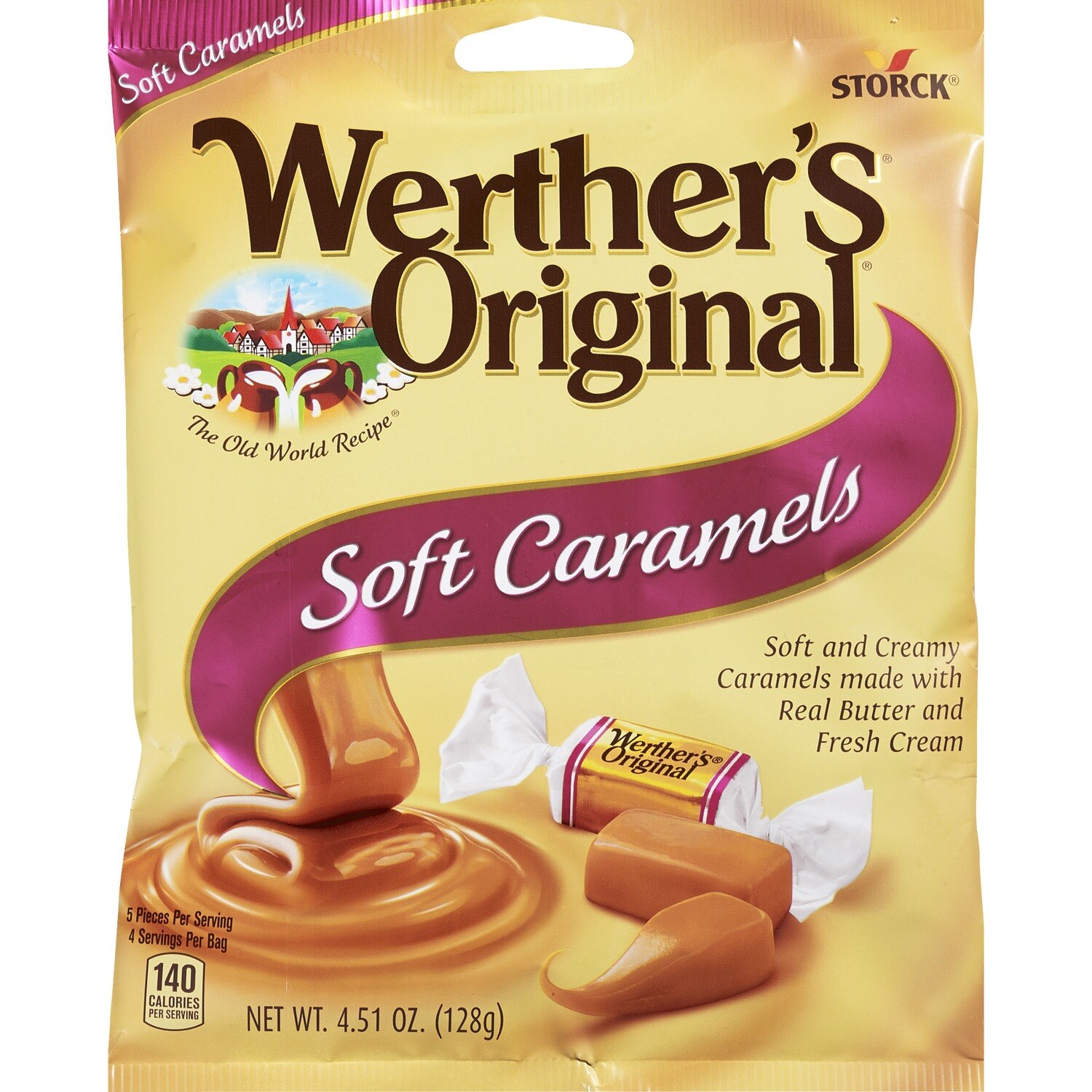Werther's Original - Caramelos masticables, Soft Caramel, 4.51 oz