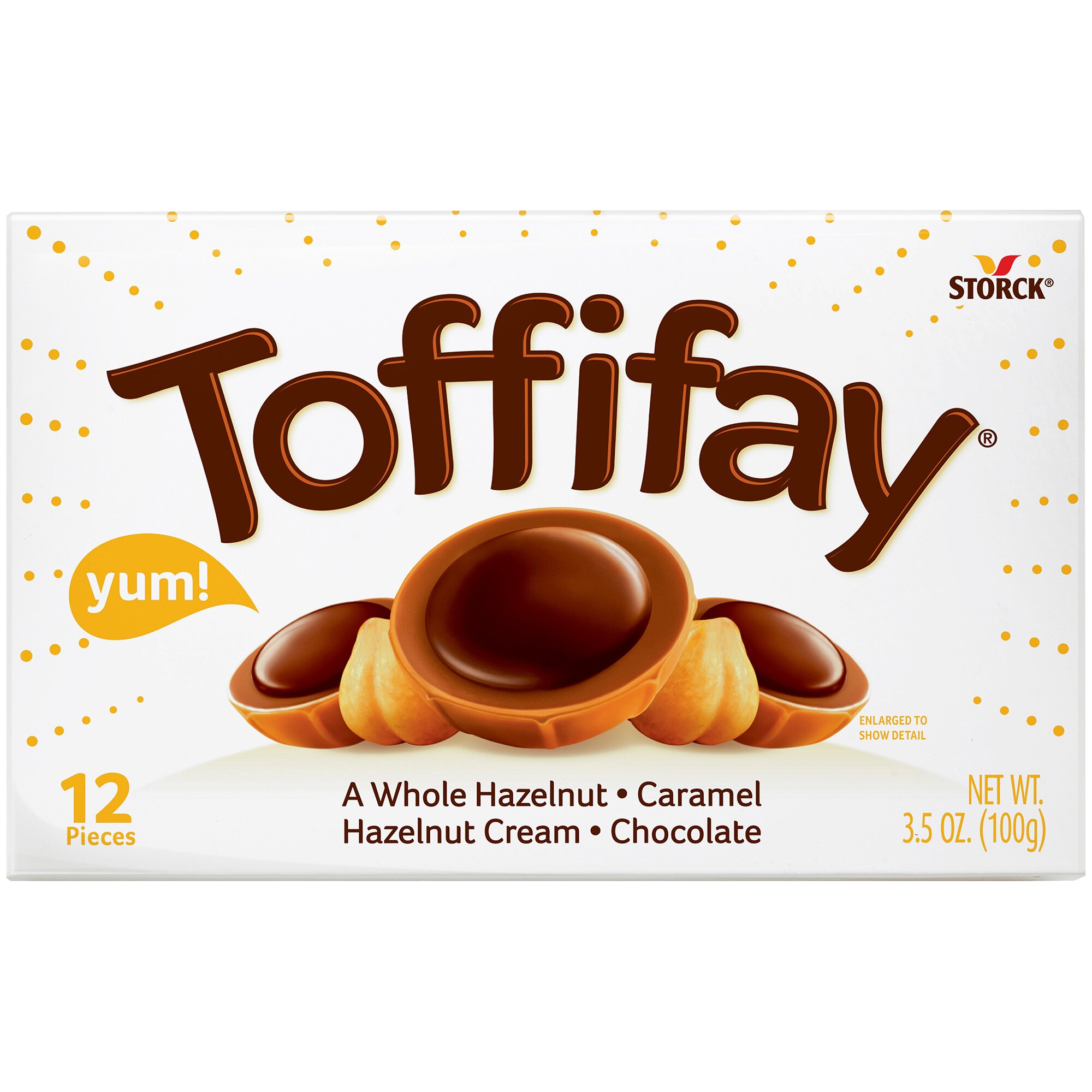 Toffifay Hazelnut Chocolate Caramel Candy Box, 12 Pieces