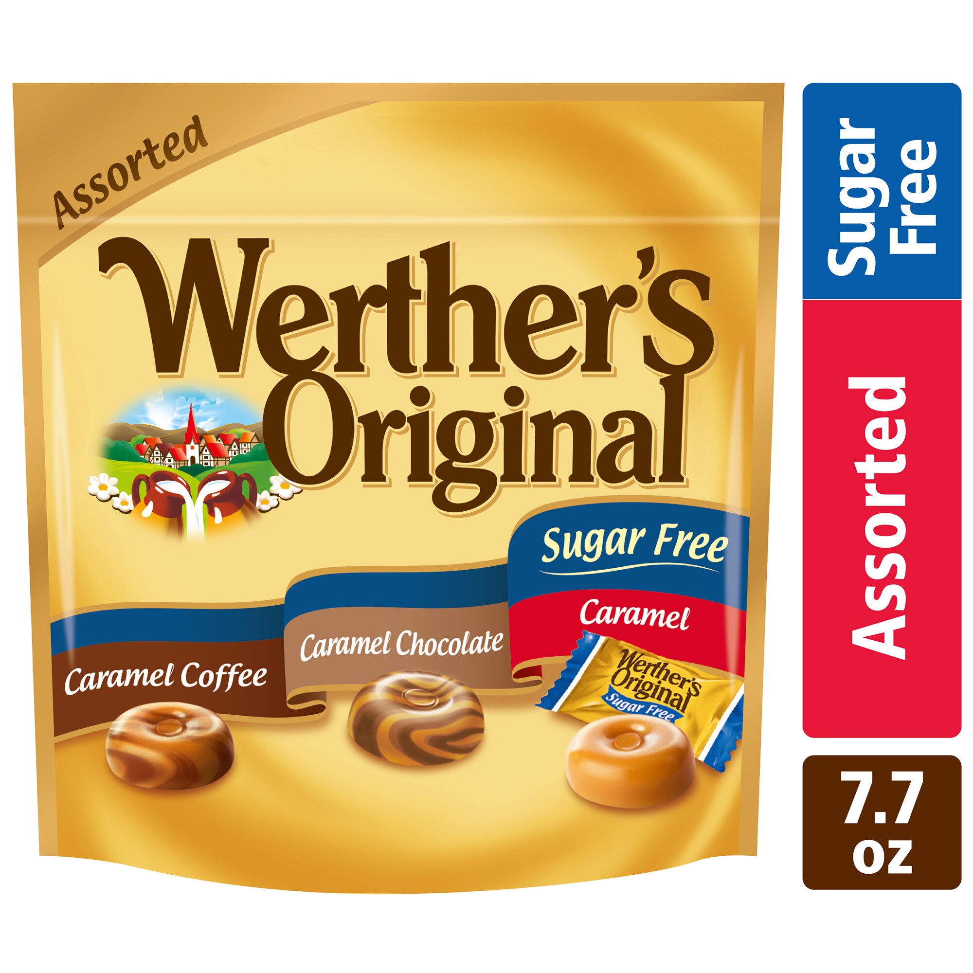 Wether's - Caramelos duros surtidos, Caramel, sin azúcar, 7.7 oz