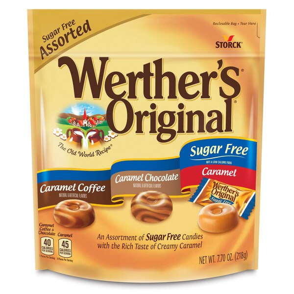 Werther's Sugar Free Assorted Hard Caramel Candies, 7.7 oz