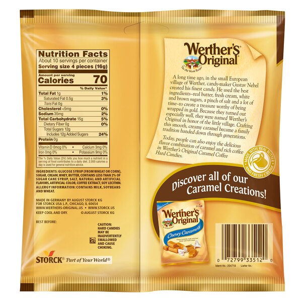 Werther's Original Hard Carmel Coffee Candy, 5.5 oz