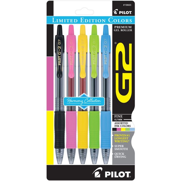 G2 Harmony Collection Gel Ink Pen, 5 Ink Colors, 5 ct